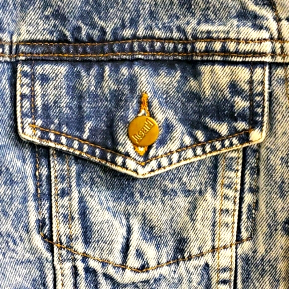 Vintage 80s First Acid Washed Jeans Jacket EUC - Picture 3 of 15